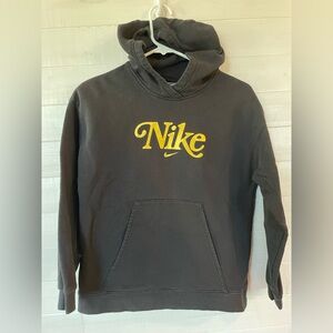 Nike Kid’s Hoodie in Black with Gold Logo
